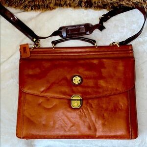 Vintage B&K Elegant Brown Leather business bag